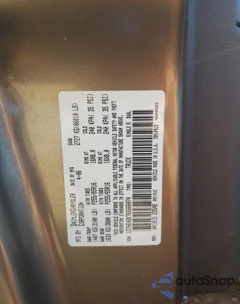 2006 Dodge Dakota Slt from USA, damaged, VIN 1D7HE42K76S666074